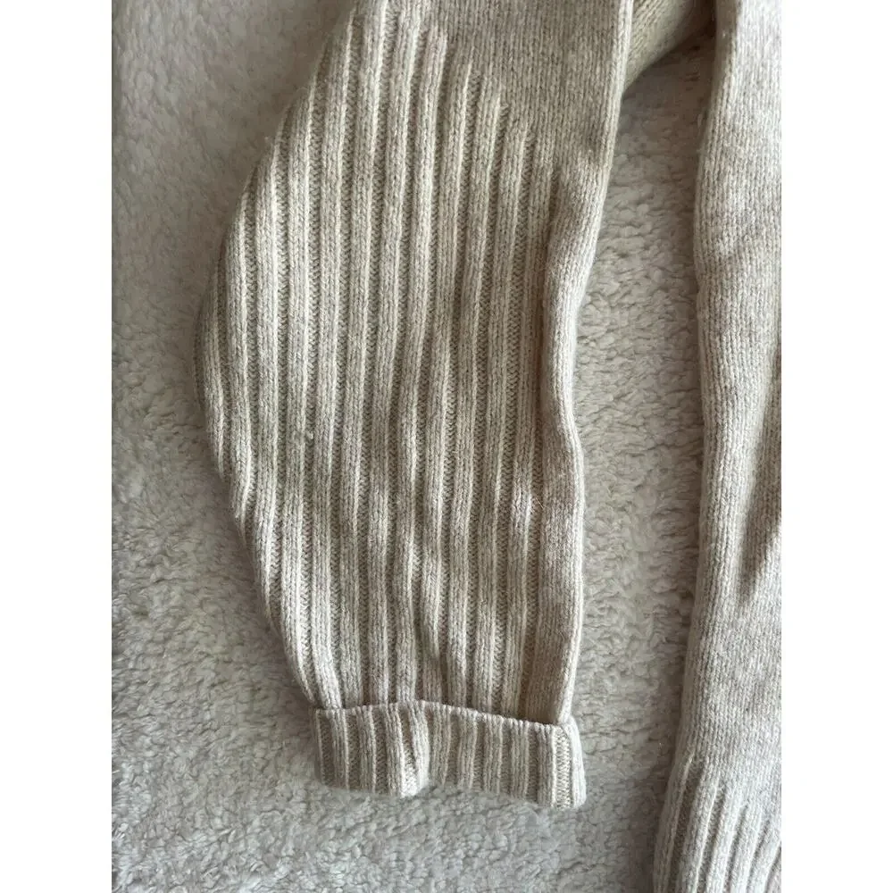 Columbia XCO Wool Sweater Mens XL Beige Color 1/4 Zip Pullover
